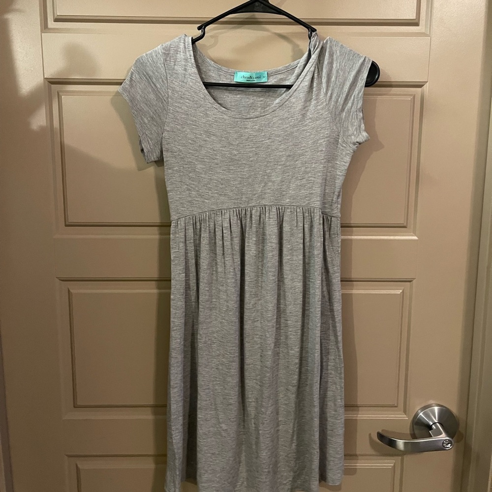 Grey short sleeve summer dress